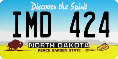 ND license plate IMD424