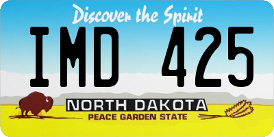 ND license plate IMD425