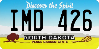 ND license plate IMD426