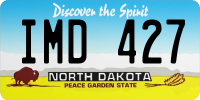 ND license plate IMD427