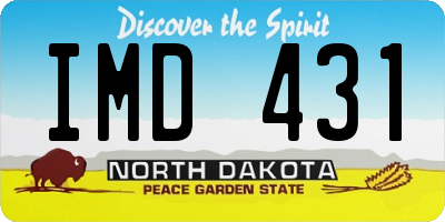 ND license plate IMD431