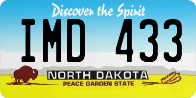 ND license plate IMD433
