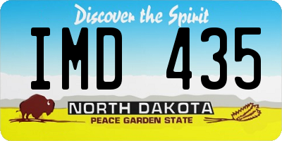 ND license plate IMD435