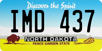 ND license plate IMD437