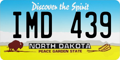 ND license plate IMD439