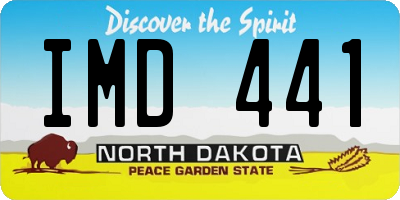 ND license plate IMD441