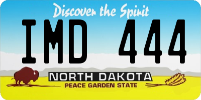ND license plate IMD444