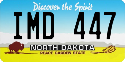 ND license plate IMD447