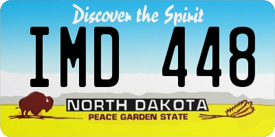 ND license plate IMD448