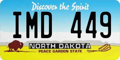 ND license plate IMD449