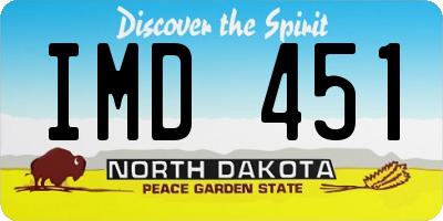 ND license plate IMD451