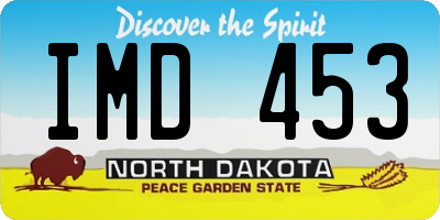 ND license plate IMD453