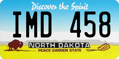 ND license plate IMD458