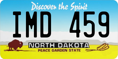 ND license plate IMD459