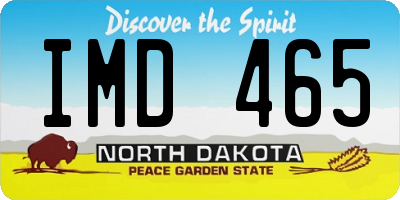 ND license plate IMD465