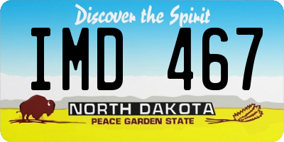 ND license plate IMD467