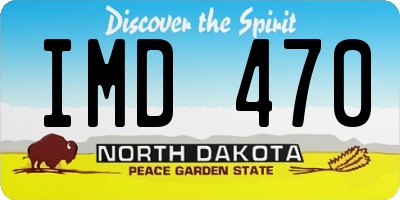ND license plate IMD470