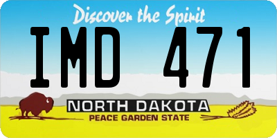 ND license plate IMD471