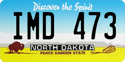 ND license plate IMD473