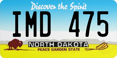 ND license plate IMD475