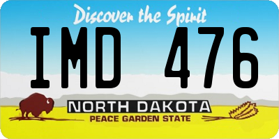 ND license plate IMD476