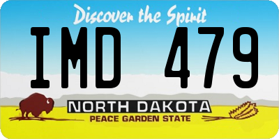ND license plate IMD479