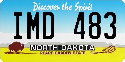 ND license plate IMD483