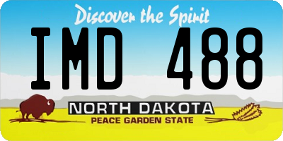 ND license plate IMD488