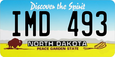 ND license plate IMD493