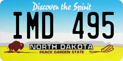 ND license plate IMD495
