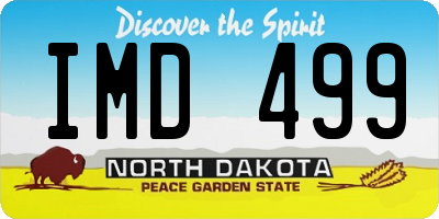 ND license plate IMD499