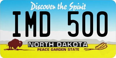 ND license plate IMD500