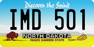 ND license plate IMD501