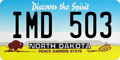 ND license plate IMD503