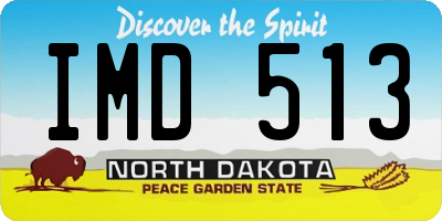 ND license plate IMD513