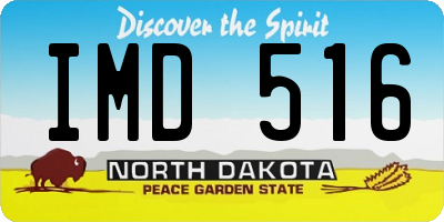 ND license plate IMD516