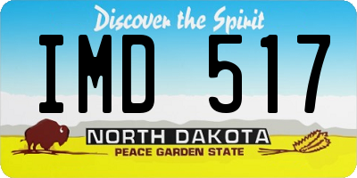 ND license plate IMD517