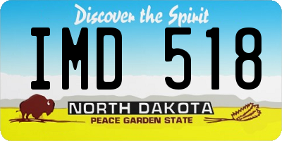 ND license plate IMD518