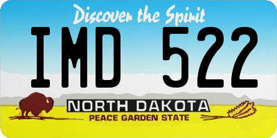 ND license plate IMD522