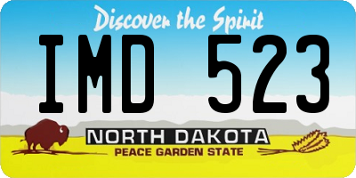 ND license plate IMD523