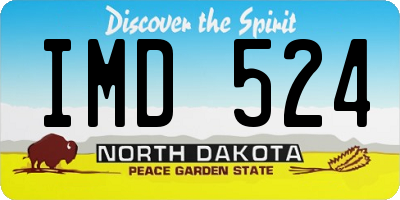ND license plate IMD524