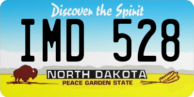 ND license plate IMD528