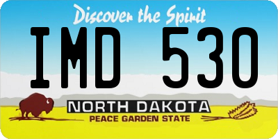 ND license plate IMD530
