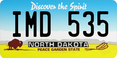 ND license plate IMD535