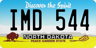 ND license plate IMD544