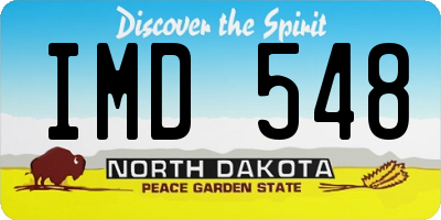 ND license plate IMD548