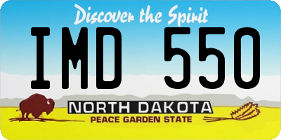ND license plate IMD550