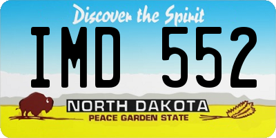 ND license plate IMD552