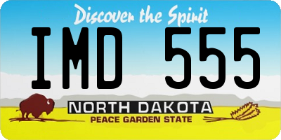 ND license plate IMD555