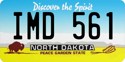 ND license plate IMD561